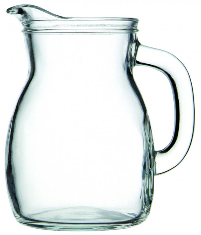 Elegant Bormioli Rocco Bistro Jug set of 12, 600ml each, perfect for serving beverages at any dining occasion.