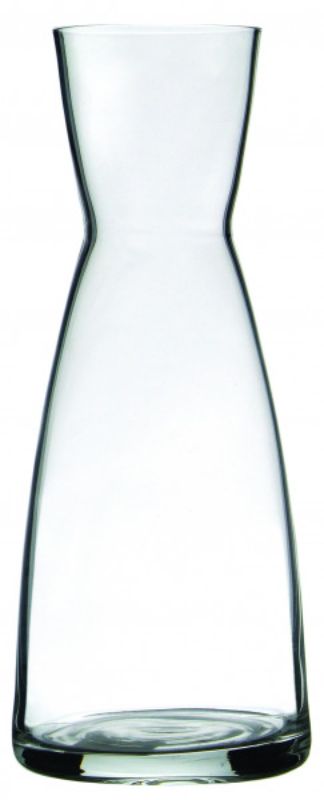 Set of 6 Bormioli Rocco Ypsilon Carafes, Italian glass, 1L capacity, featuring minimalist design for elegant serving.