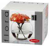 Elegant Pasabahce Flora round vases, 102mm, set of 12, ideal for floral displays or as stylish decor pieces.