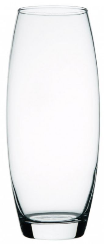 Set of 6 elegant 26cm bullet-shaped glass vases, perfect for flowers or as stylish decor pieces, crafted in Turkey.