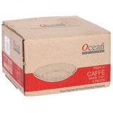 Set of 6 Ocean Premio espresso saucers with a curved base for enhanced coffee flow and optimal temperature retention.