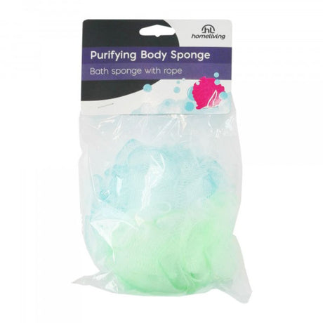 Set of 4 Homeliving nylon bath sponges, designed for gentle cleansing, exfoliation, and quick drying. Ideal for daily use.