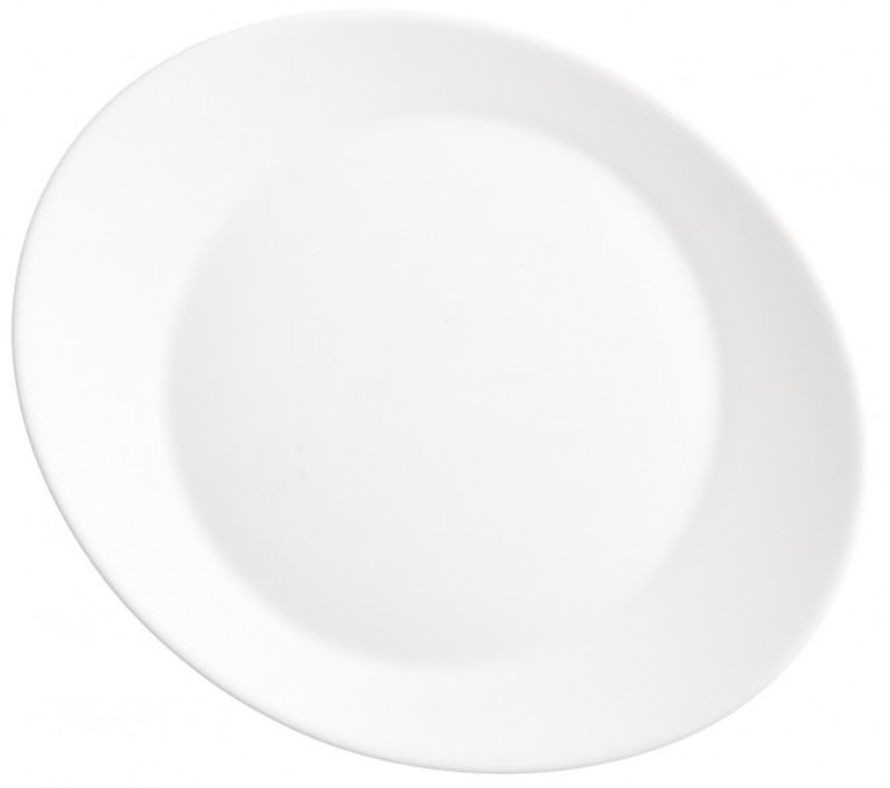 Bormioli Rocco Gusto Oval Plate Set of 12, 31.7cm, elegant tempered opal glass, ideal for serving large meals and desserts.