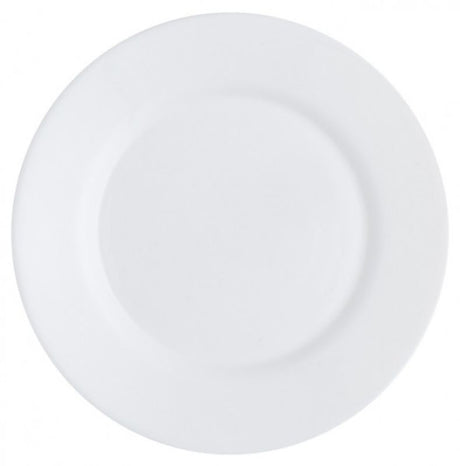 Set of 36 Bormioli Rocco Toledo 20cm side plates in tempered glass, perfect for serving cakes, appetizers, and more.