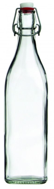 Set of 20 elegant 1L Bormioli Rocco glass water bottles, eco-friendly and leak-proof, perfect for daily hydration and picnics.