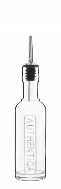 Set of 12 elegant 250ml Luigi Bormioli Optima Authentica Bottles with stainless steel pour for stylish serving.