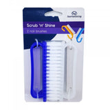 Homeliving Nailbrush Pack 2 features four durable brushes for effective nail and surface cleaning, ideal for home and professional use.