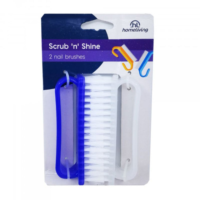 Homeliving Nailbrush Pack 2 features four durable brushes for effective nail and surface cleaning, ideal for home and professional use.