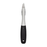 OXO Goodgrips Grout Brush featuring sturdy bristles and ergonomic non-slip grip for effective cleaning in tight spaces.