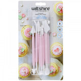 Set of eight durable plastic fondant tools for creating lifelike cake decorations, ideal for bakers of all skill levels.