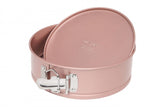 Rose gold springform pan (19cm) with removable base and non-stick coating, ideal for cheesecakes and layered cakes.