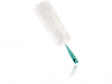 Extra-large duster with anti-static microfibers for efficient dusting; compatible with Leifheit Click System handles.