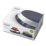 Joseph Joseph Switch Scale in Grey, a versatile digital scale that transforms into a measuring bowl for precise cooking and baking.