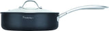 Stanley Rogers 26cm BI-PLY Sauté Pan with induction compatibility, Cool Touch handles, and glass lid for efficient cooking.