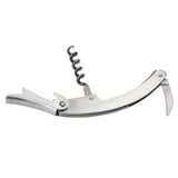 Compact Wiltshire Waiters Friend stainless steel corkscrew with a foil cutter and crown top opener, ideal for wine lovers.