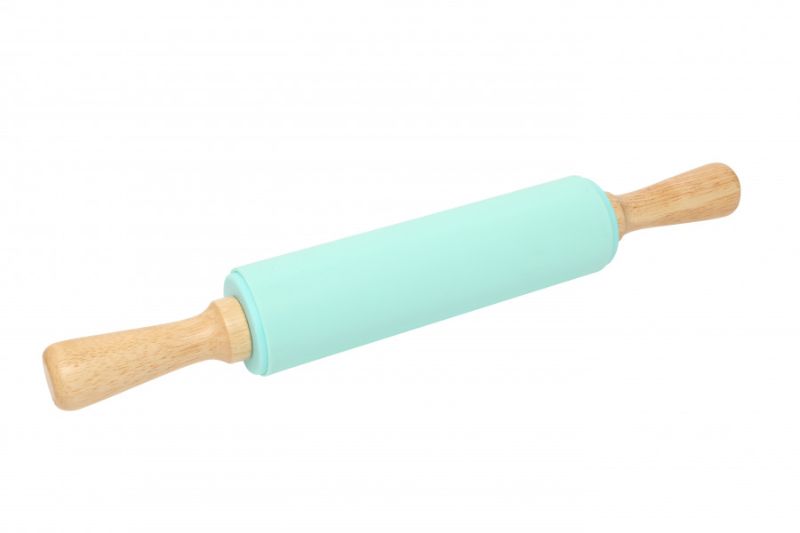 Wiltshire Silicone Rolling Pin with contoured handles for effortless dough rolling, non-stick surface for easy baking.