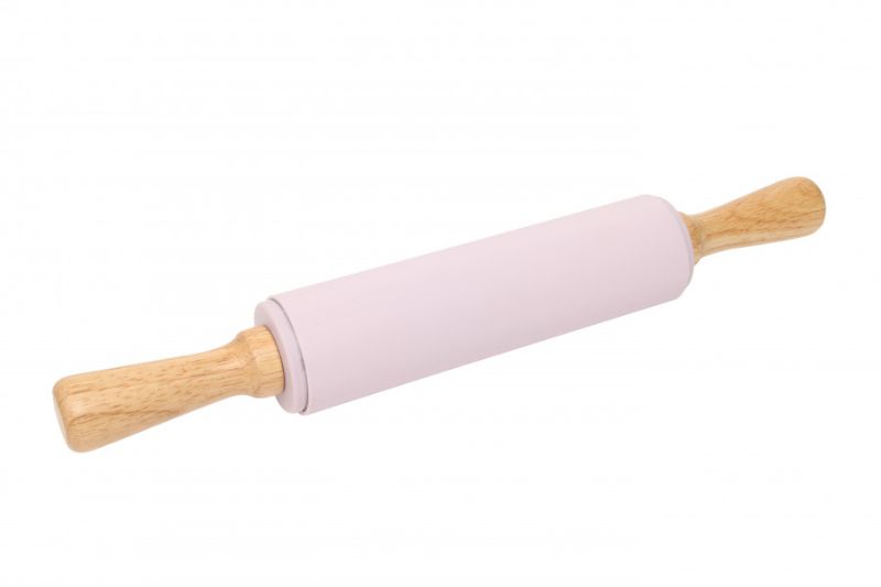 Wiltshire Silicone Rolling Pin with ergonomic handles for effortless pastry rolling, featuring a non-stick surface for easy use.