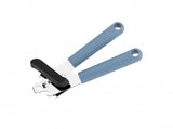 Eco-friendly can opener made from 98% bio-based materials with a stainless steel blade for easy can opening.