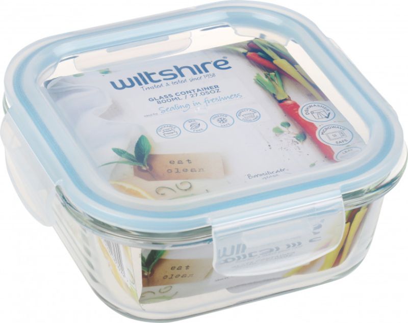 Wiltshire - Square Glass Container 800ml