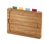 Wiltshire Eco Bamboo Multi Board with four color-coded cutting mats for hygienic food preparation and sustainable cooking.