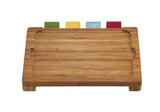 Eco Bamboo Multi Board with color-coded mats for safe, sustainable food preparation; blends style and functionality.