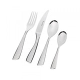 Stanley Rogers Soho 24 Piece Cutlery Set with modern design, stainless steel, mirror finish, ideal for formal and casual dining.