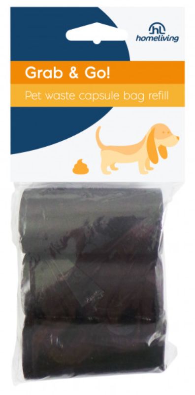 Set of 4 leak-proof pet cleaning bag refills for easy waste disposal, eco-friendly, and compatible with standard dispensers.