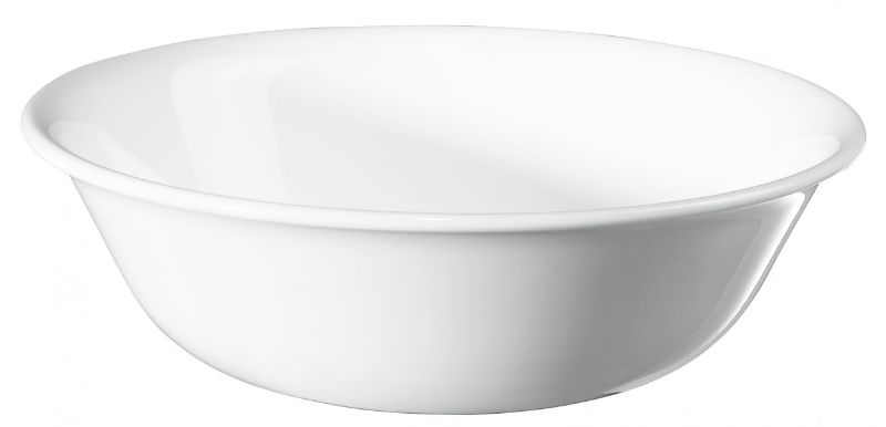 Set of 6 Corelle Winter Frost Dessert Bowls, 532ml, chip-resistant, white, stackable, versatile for any occasion.