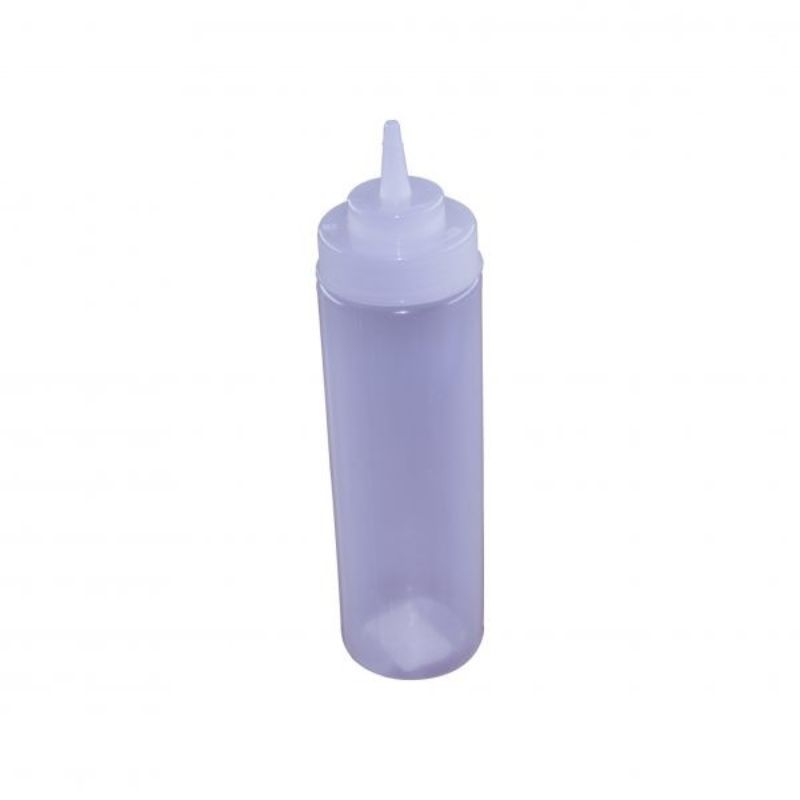 Utility squeeze bottle with wide mouth, 950ml capacity, BPA-free, ideal for sauces and dressings in kitchens.