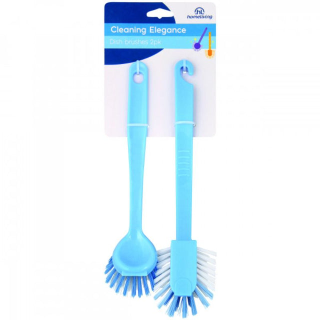 Set of 4 durable dish brushes with ergonomic handles, ideal for efficient cleaning of dishes and various surfaces.