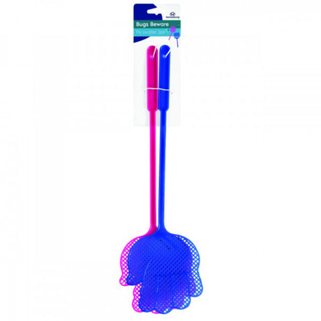 Homeliving Fly Swat Pack 2 featuring two durable swatters with ergonomic handles for easy indoor and outdoor pest control.