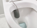 Sleek Joseph Joseph Flex Steel Toilet Brush with a flexible head, anti-drip design, and stylish stainless-steel holder.