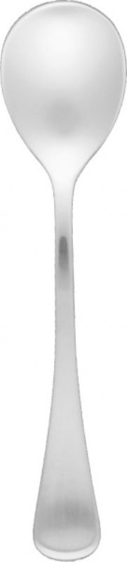 Set of 12 elegant fruit spoons in 18/10 stainless steel with polished mirror and brushed satin finishes for fine dining.