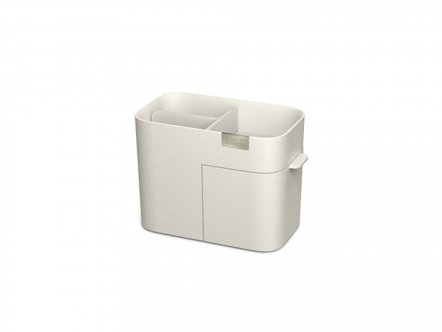 Joseph Joseph Viva Compact Cosmetic Organiser in Shell, featuring compartments and drawer for organized makeup storage.