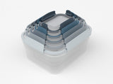 Joseph Joseph Nest Lock 5-piece container set in Sky, featuring nesting design, airtight lids, and color-coded storage solutions.