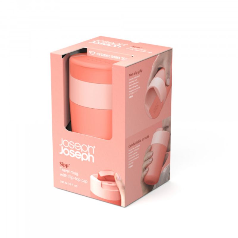 Joseph Joseph - Sipp Travel mug - 340 ml (12 fl. oz) - Coral