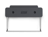 Joseph Joseph DoorStore Sink Tidy in grey, designed for organized storage of cleaning supplies inside cupboards.