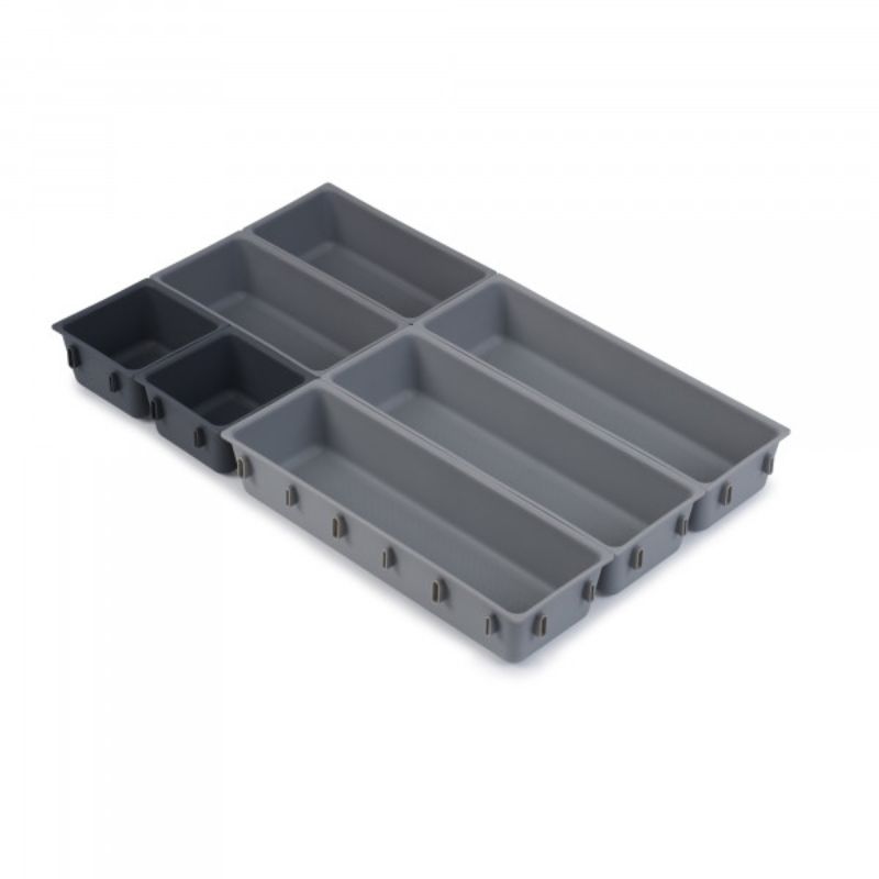 Joseph Joseph Blox 7-Piece modular storage system with customizable, stackable trays for organized home and workspace.