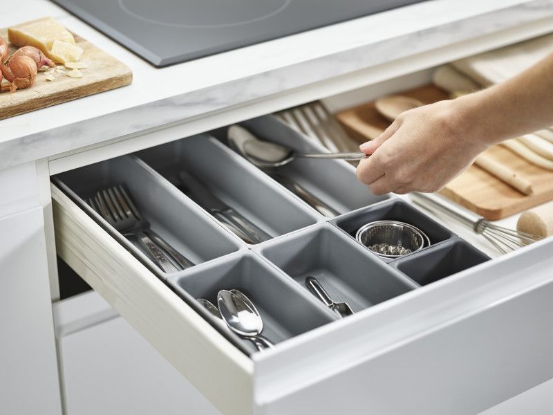 Joseph Joseph Blox 7-Piece modular storage system with customizable, clip-together trays for versatile organization.