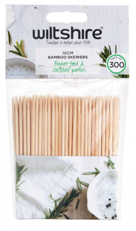 Eco-friendly 4-inch bamboo skewers, perfect for appetizers, fondue, and creative serving at any gathering.