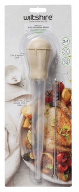 Wiltshire Baster and Cleaning Brush for basting juicy meats, featuring ergonomic design and convenient cleaning brush.