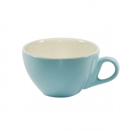 Set of 6 Maya Blue cappuccino cups designed for style, durability, and enhanced flavor perception. Perfect for coffee lovers.