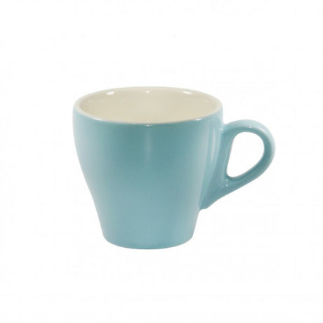 Set of 6 Maya Blue long black coffee cups, crafted from durable stoneware to enhance flavor and elevate coffee rituals.