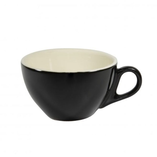 Set of 6 Brew Onyx Cappuccino Cups, 220ml, stylish stoneware perfect for elevating coffee experiences.