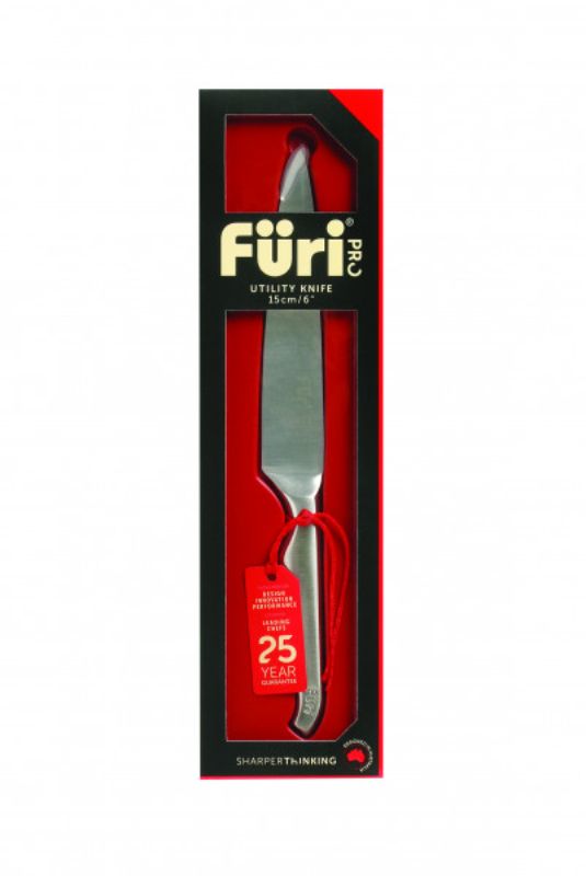 Furi Pro Utility Knife 15cm with ergonomic handle, sharp stainless steel blade for versatile kitchen tasks.