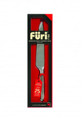 Furi Pro Serrated Knife 15cm, featuring a finely serrated edge for effortless slicing of tough-skinned fruits and cheeses.