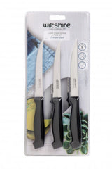 Wiltshire Steak Knife Set 6 featuring stainless steel blades and contoured handles, ideal for effortless slicing of meats.